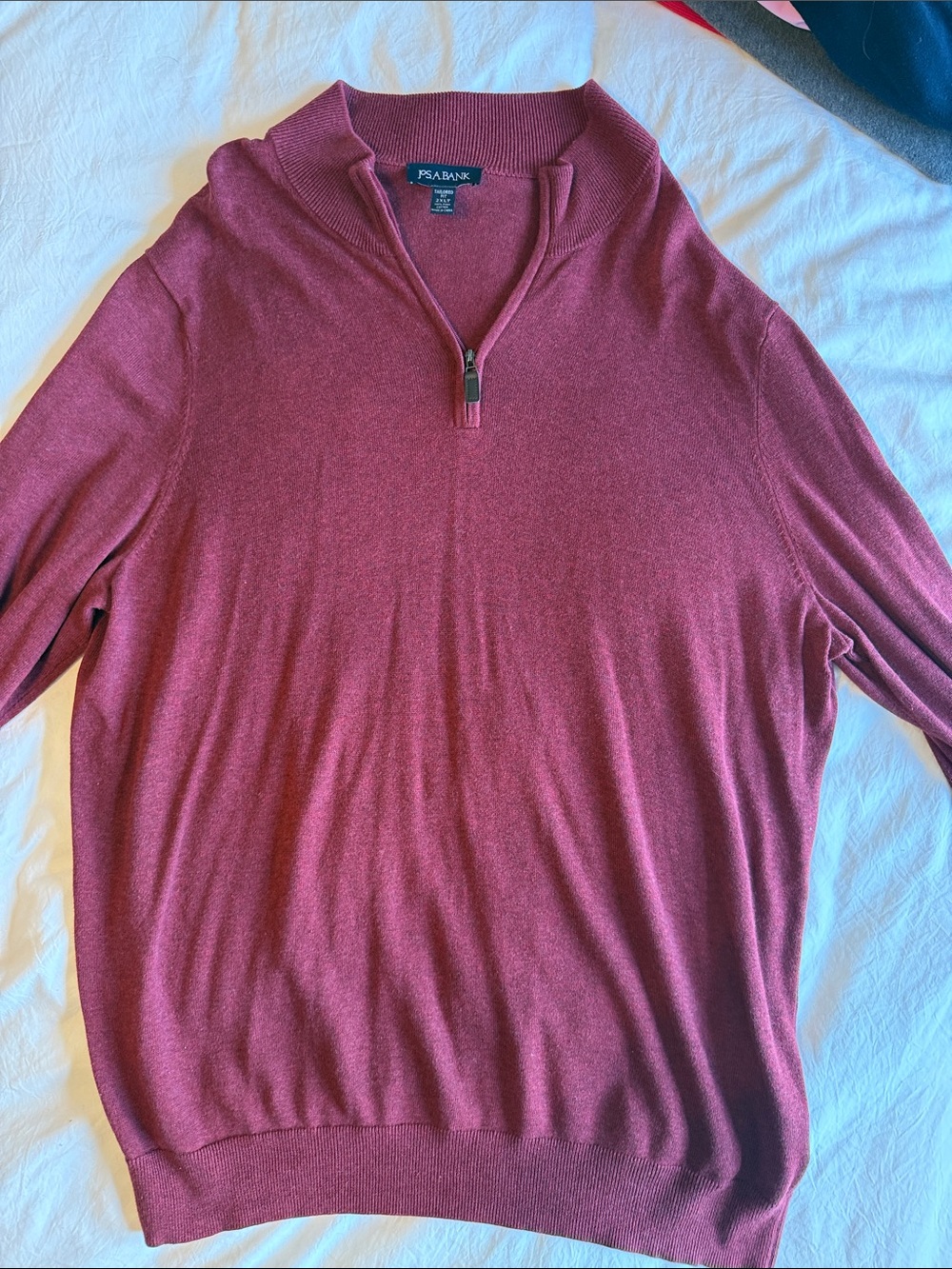 Jos. A. Bank Men's Quarter-Zip Sweater - Wine